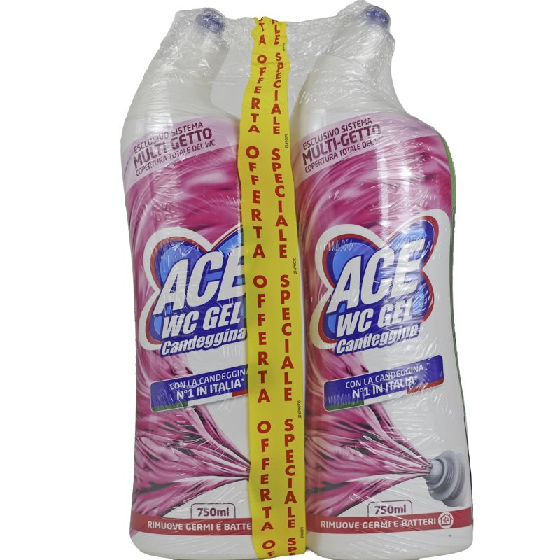 ACE WC GEL CANDEGGINA 750 ML x 2 PZ