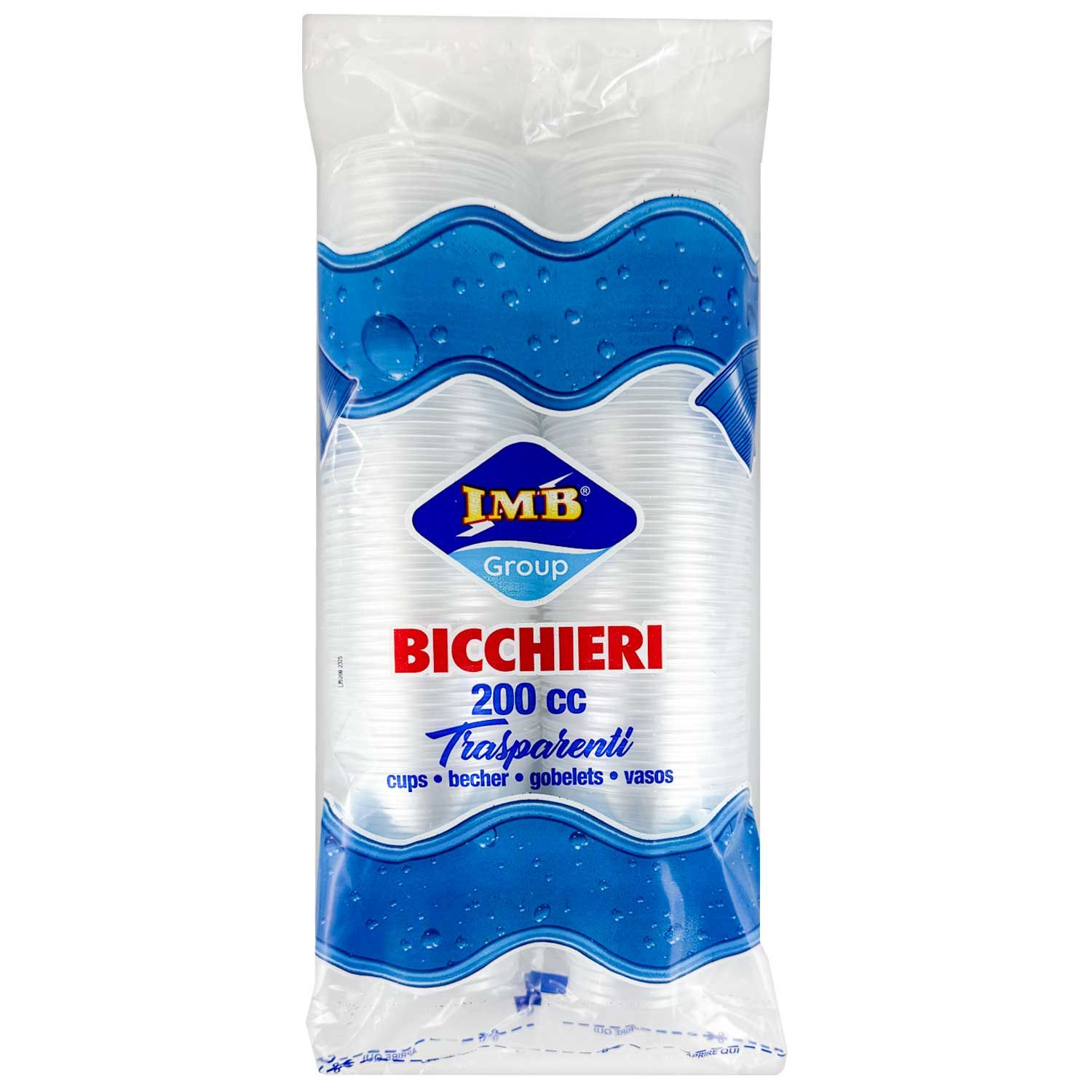 BICCHIERI TRASPARENTI 100PZ