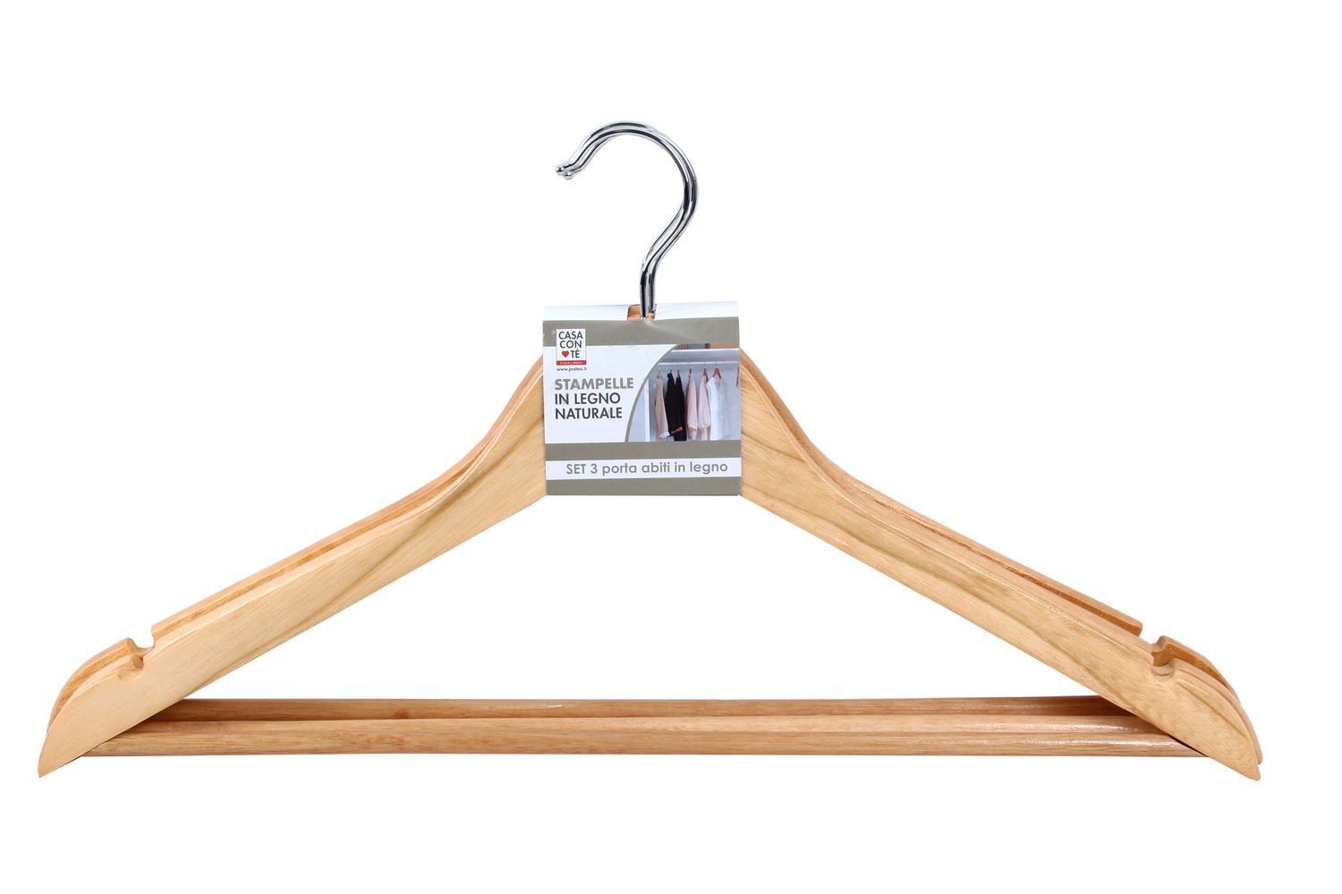 GRUCCIA LEGNO NATURALE PZ3 44.5X23CM