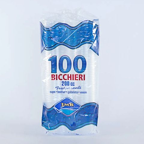 BICCHIERI TRASPARENTI 100PZ