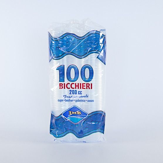BICCHIERI TRASPARENTI 100PZ