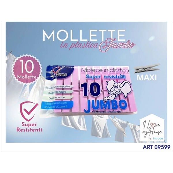 MOLLETTE JUMBO 10PZ ROSA