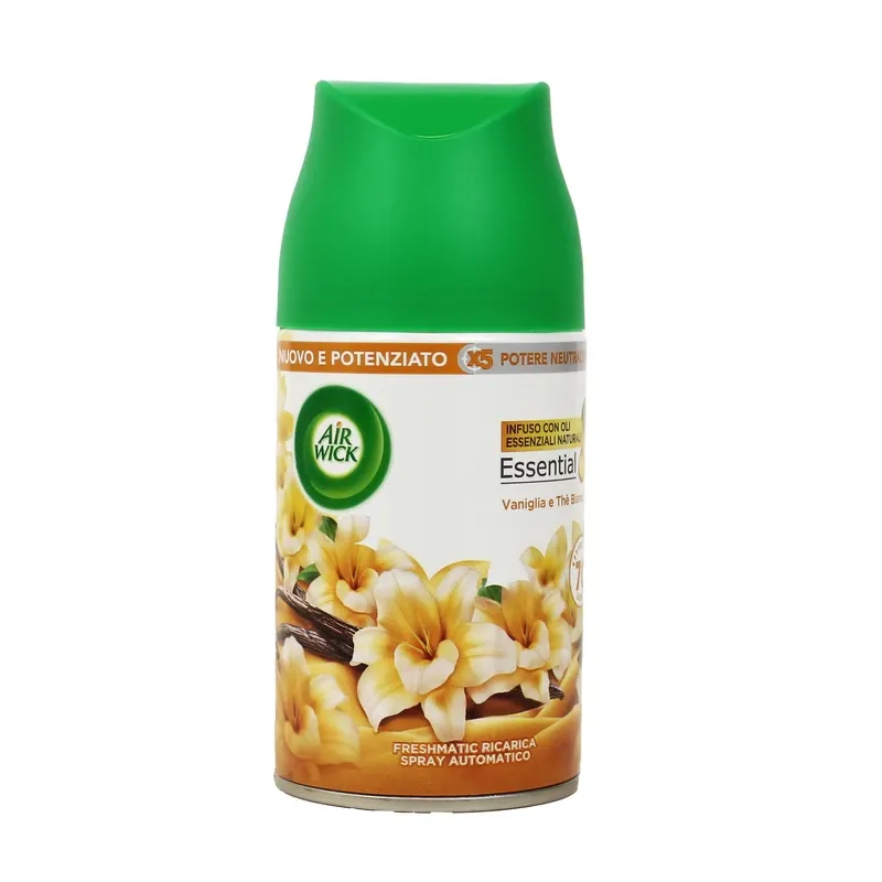 AIR WICK FRESH MATIC RIC. 250ML VANIGLIA E THE BIANCO