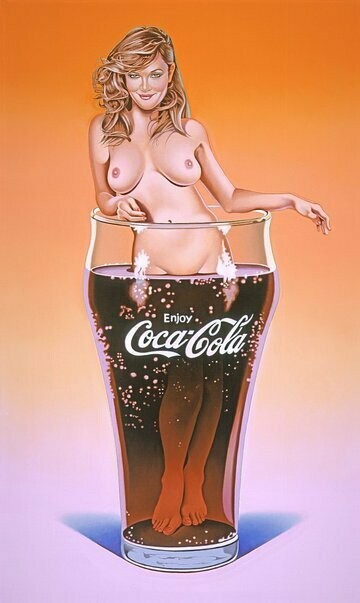 Mel Ramos The pause that refreshes #2 (Lola Cola)