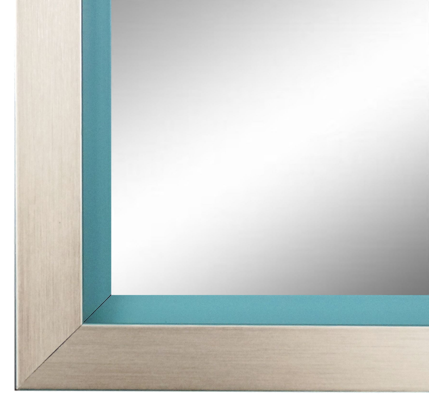 Wandspiegel Herzogenaurach Silber Türkis 61x91,5 cm