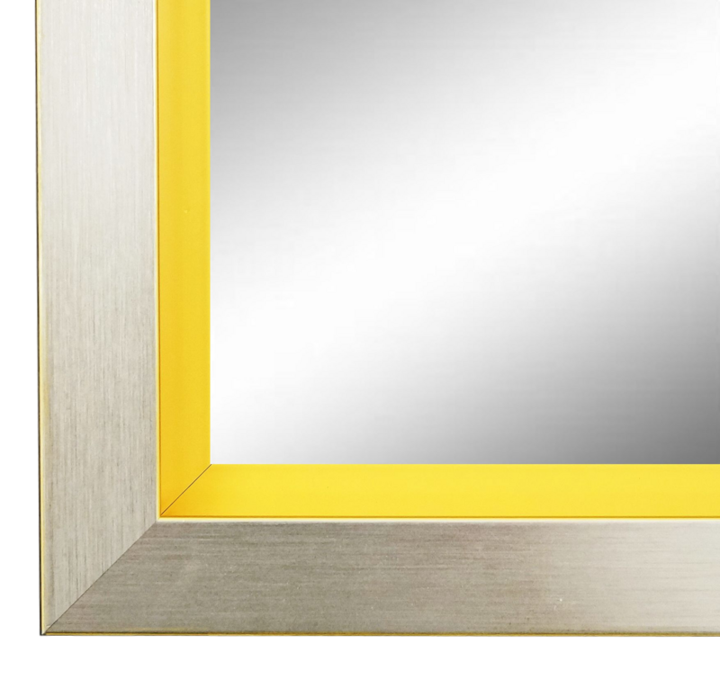 Wandspiegel Herzogenaurach Silber Gelb 70x100 cm Wandspiegel Herzogenaurach Silber Gelb 70x100 cm