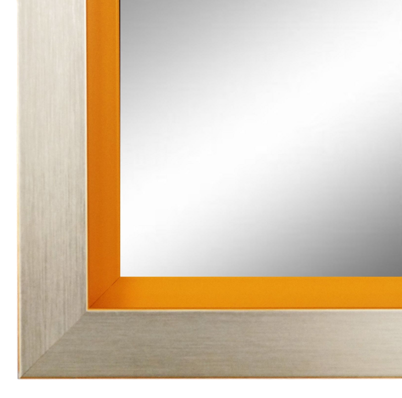 Wandspiegel Herzogenaurach Silber Orange 100x100 cm Wandspiegel Herzogenaurach Silber Orange 100x100 cm