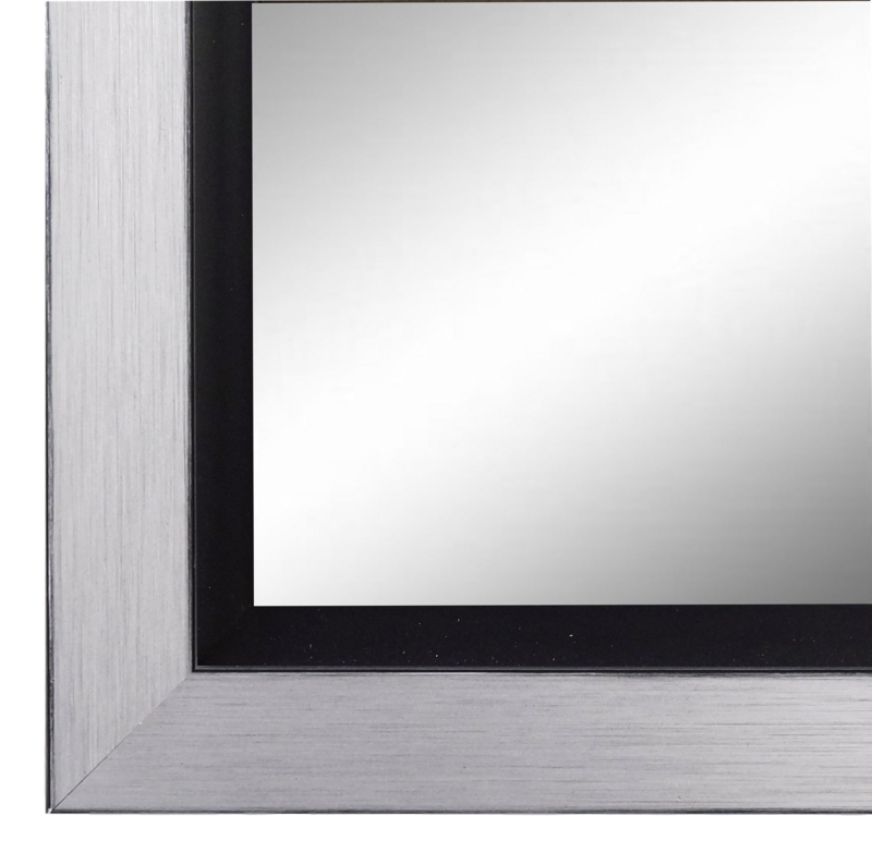 Wandspiegel Herzogenaurach Silber Schwarz 100x100 cm Wandspiegel Herzogenaurach Silber Schwarz 100x100 cm