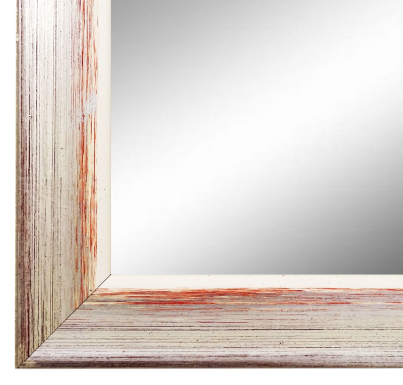 Wandspiegel Ingolstadt Silber Rot Weiss 100x100 cm Wandspiegel Ingolstadt Silber Rot Weiss 100x100 cm