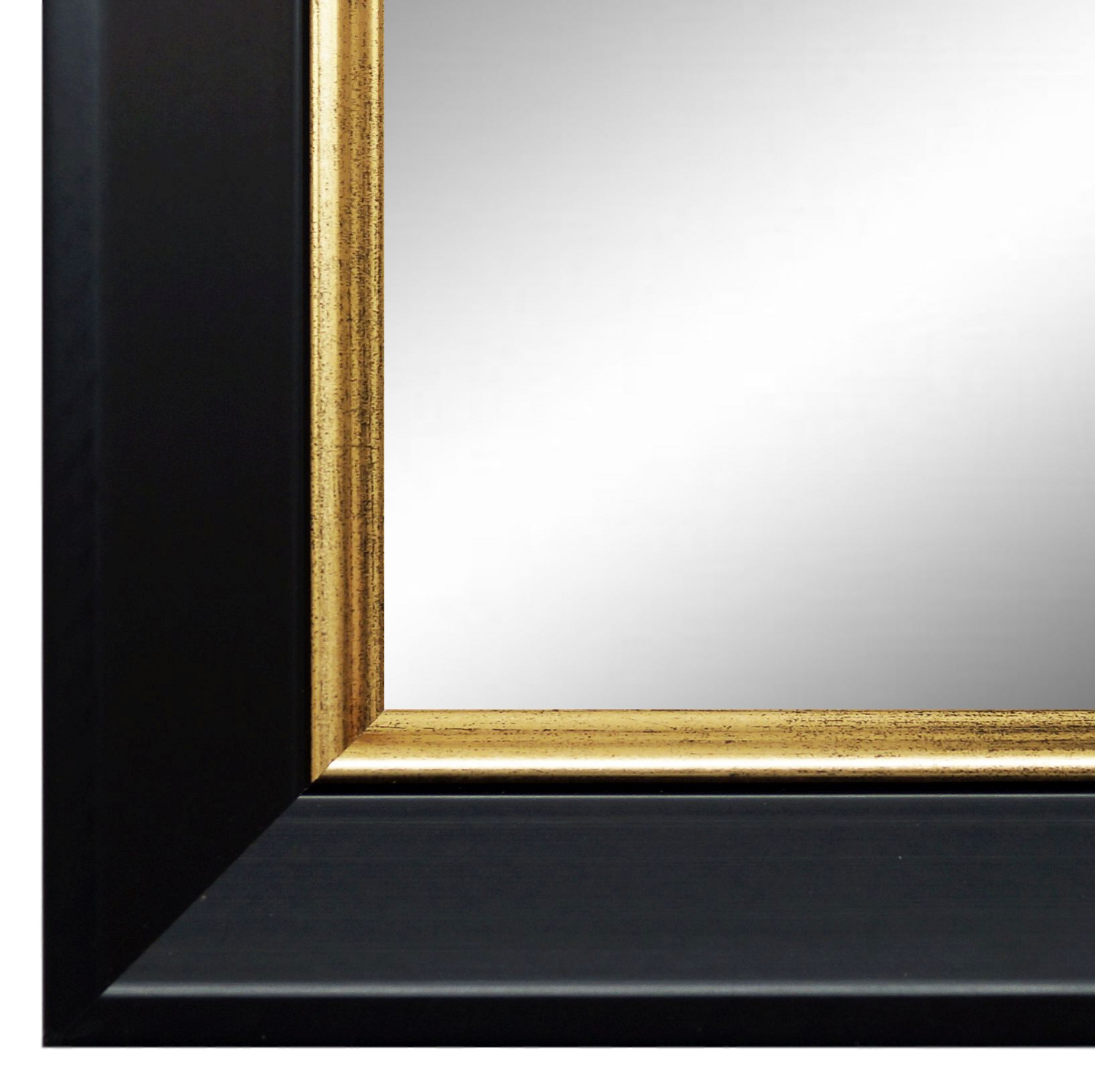 Wandspiegel Ismaning Schwarz Gold 100x140 cm