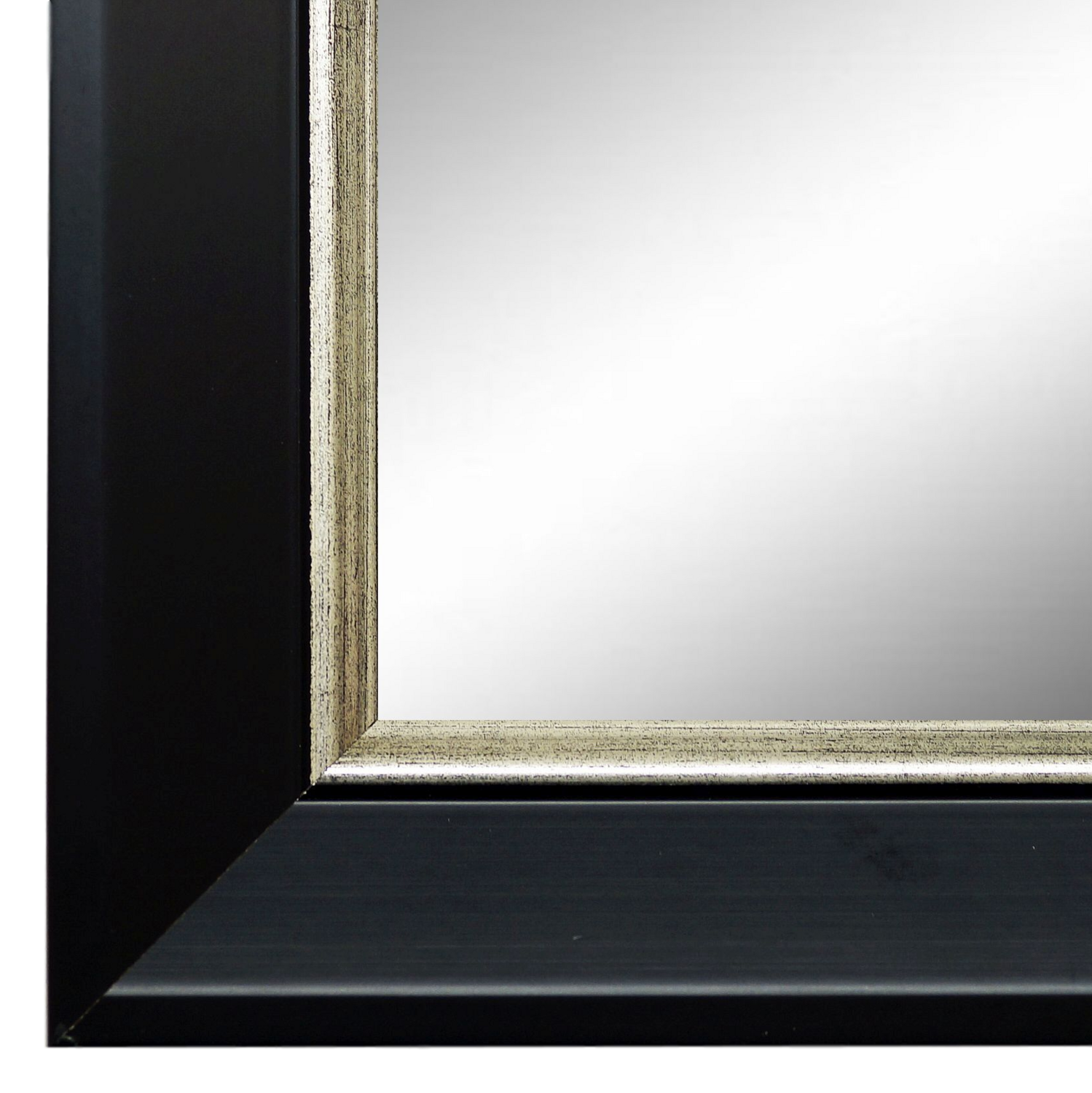 Wandspiegel Ismaning Schwarz Silber 100x200 cm