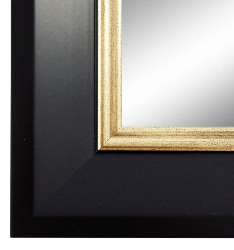 Wandspiegel Nördlingen Schwarz Gold 100x100 cm Wandspiegel Nördlingen Schwarz Gold 100x100 cm