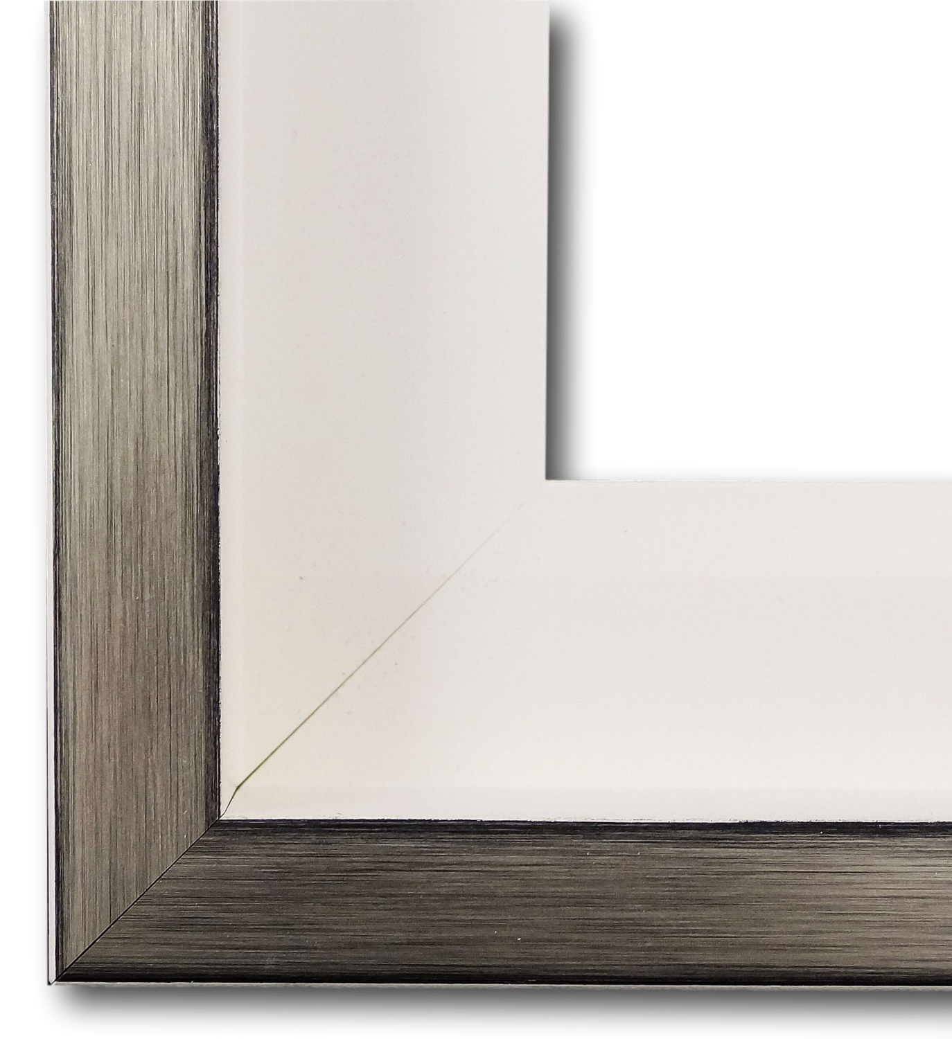 Schattenfugenrahmen Olching Weiss Silber Schwarz 18x24 cm