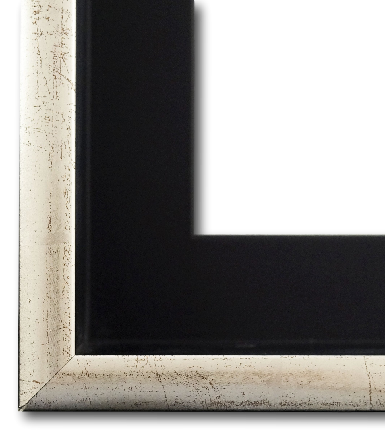 Schattenfugenrahmen Osterhofen Schwarz Silber 100x180 cm