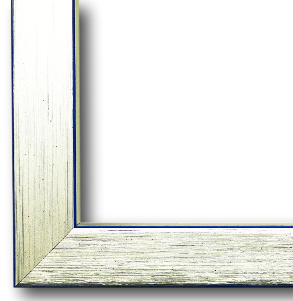 Bilderrahmen Erlangen Silber Blau 70x100 cm