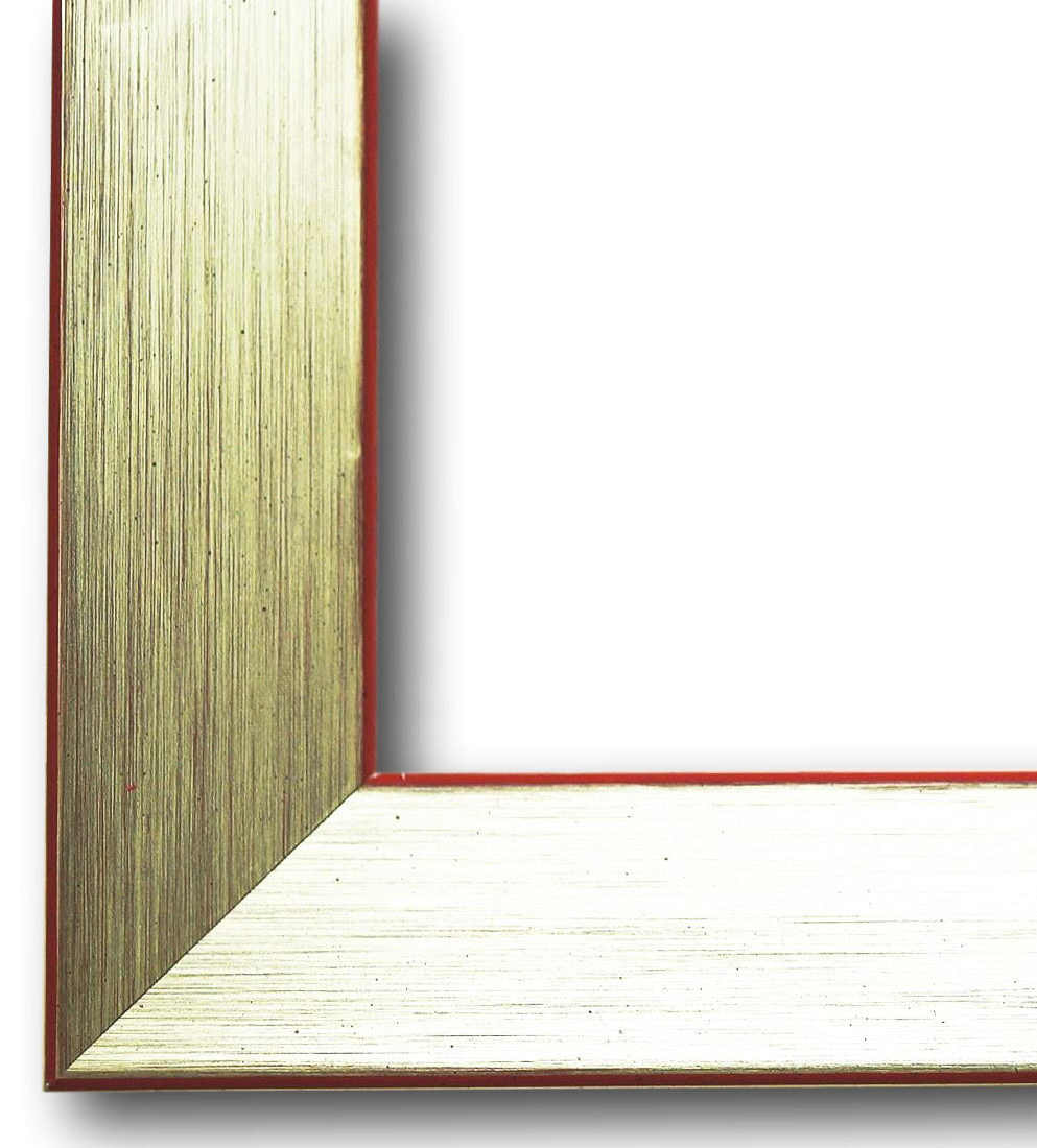 Bilderrahmen Füssen silber rot 40x60 cm