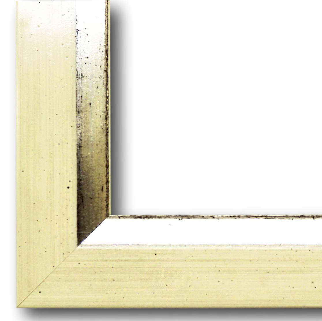 Bilderrahmen Hassfurt Weiss Echt-Silber 70x100 cm