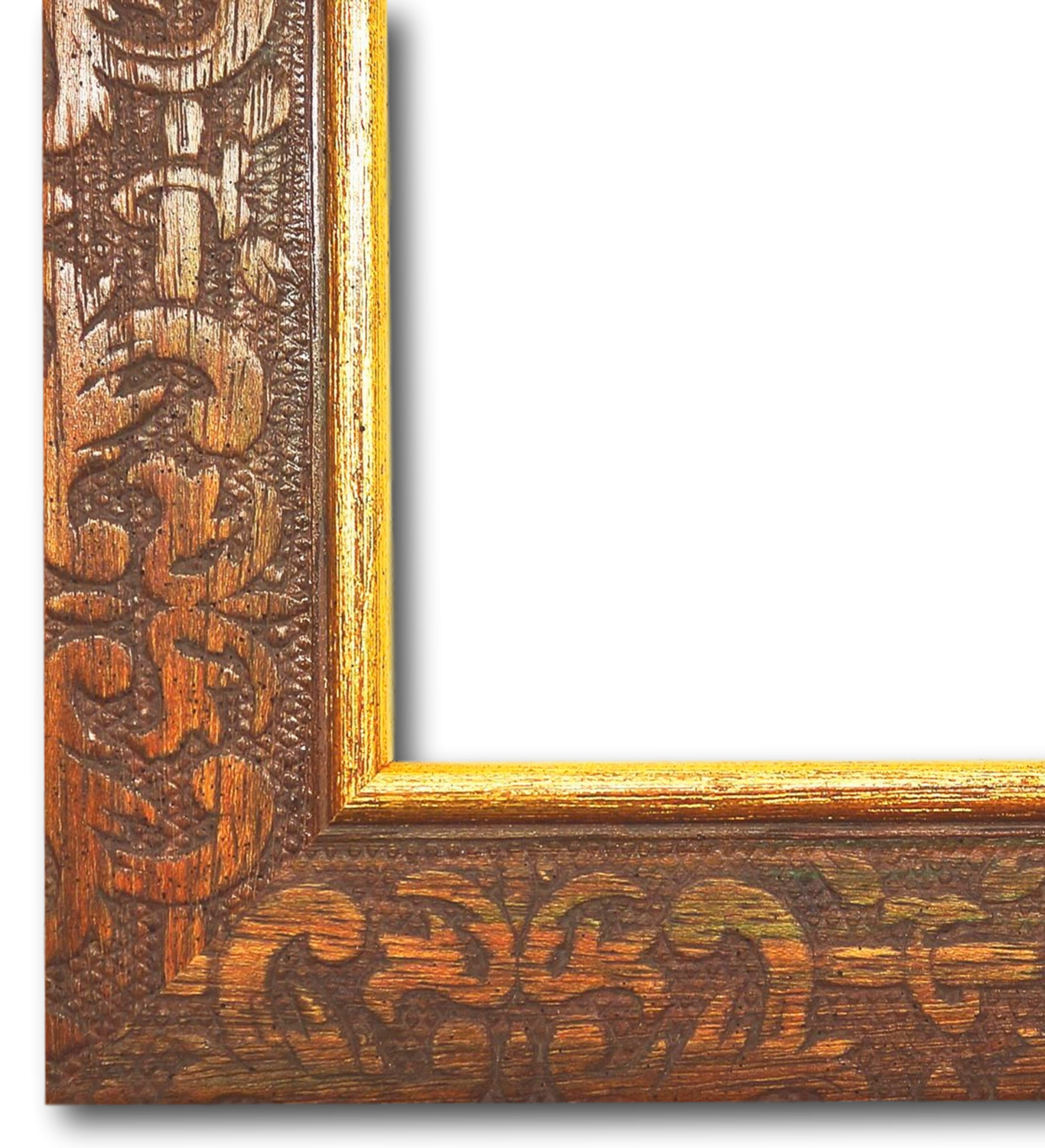 Bilderrahmen Hallstadt braun gold verziert 100x200 cm