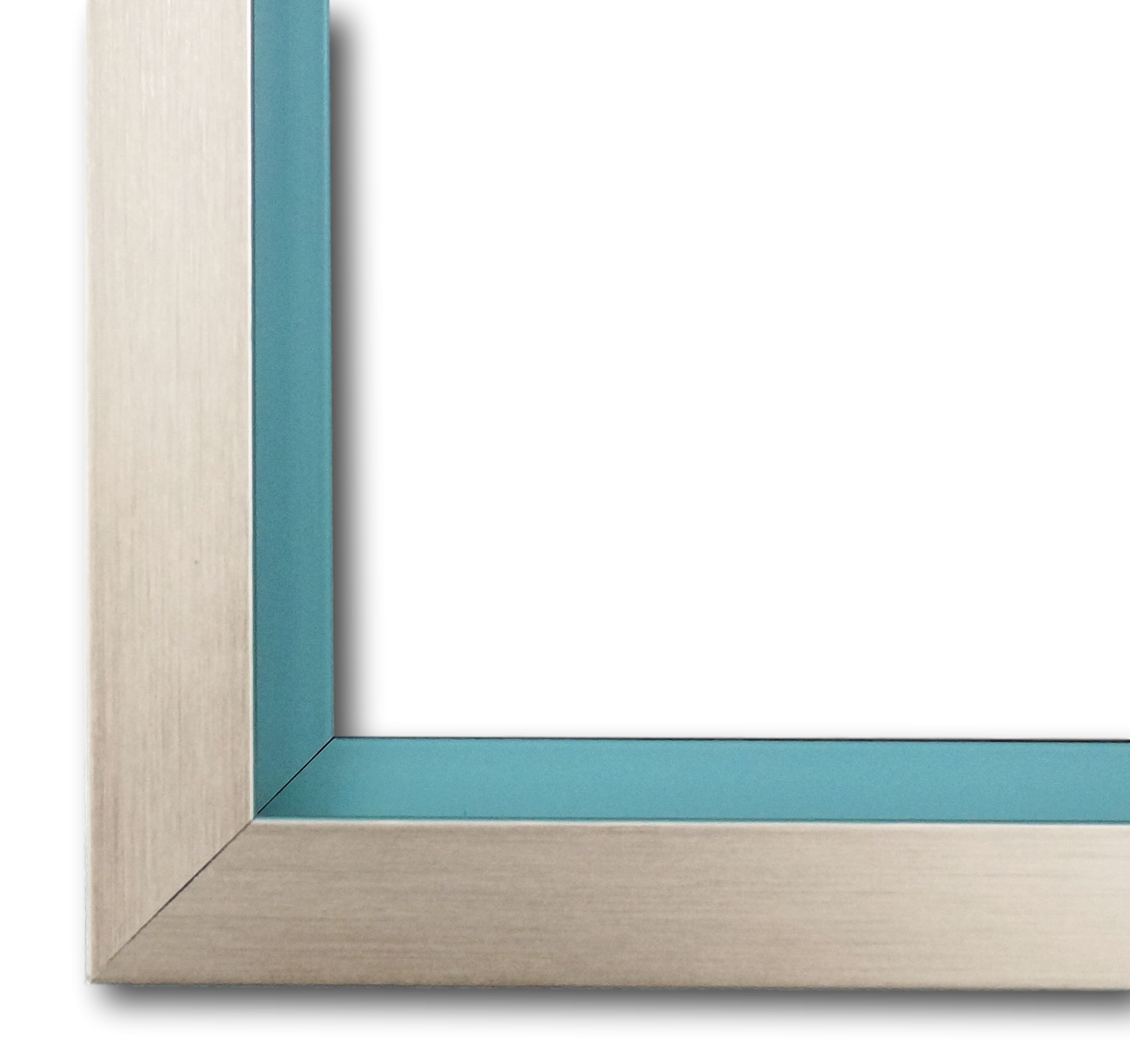 Bilderrahmen Herzogenaurach Silber Türkis 60x90 cm