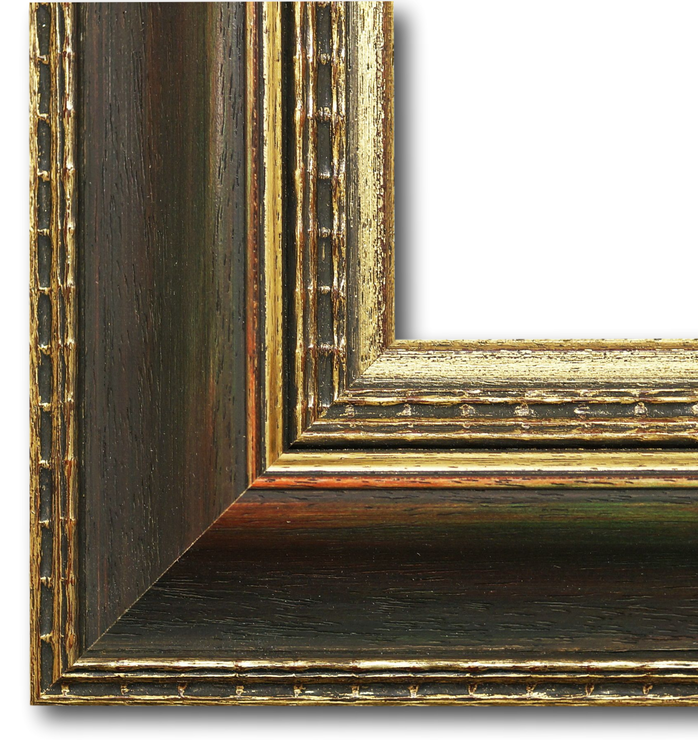Bilderrahmen Neustadt Braun Gold verziert 60x90 cm