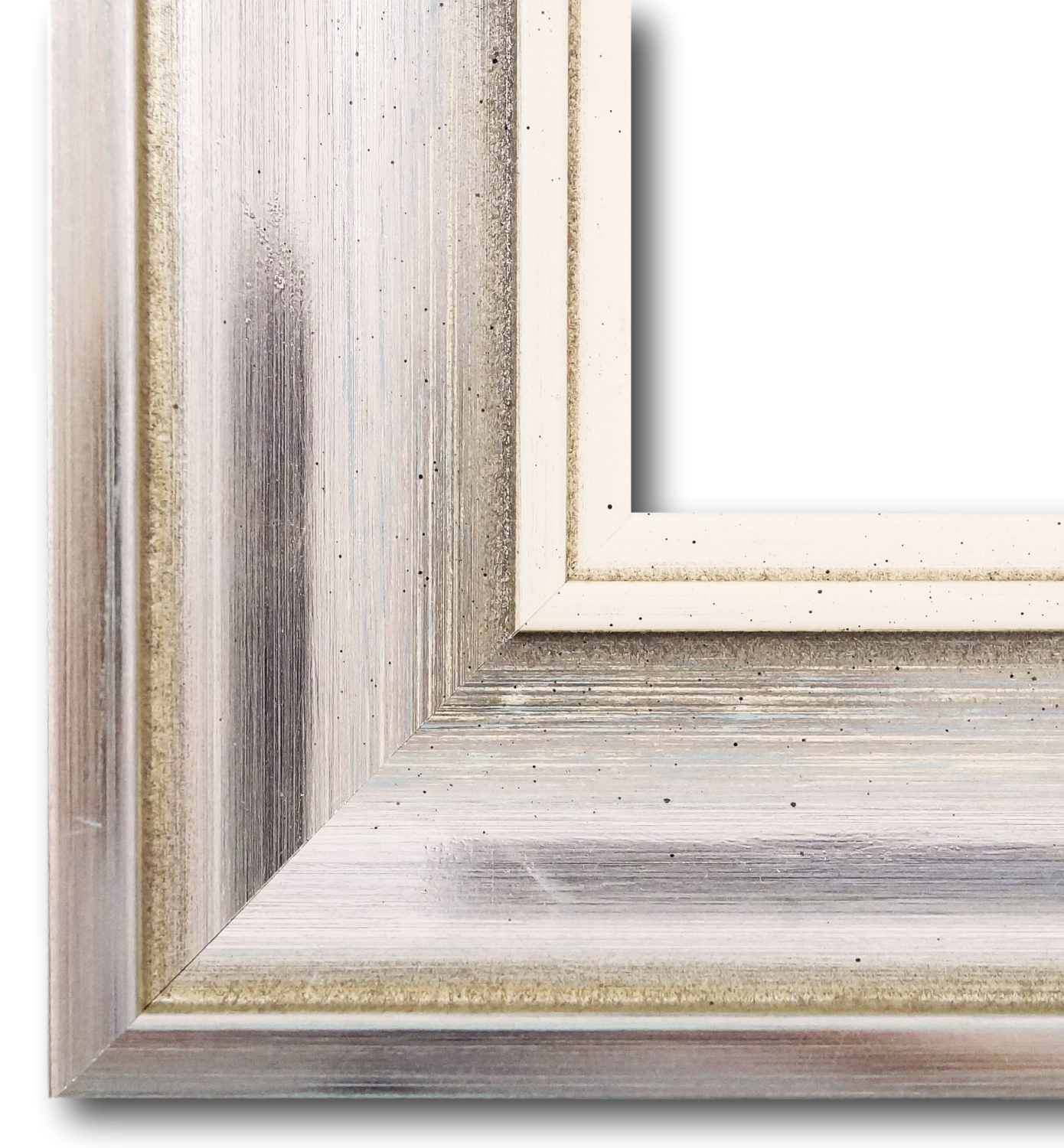 Bilderrahmen Passau Silber Blau Weiss 100x180 cm