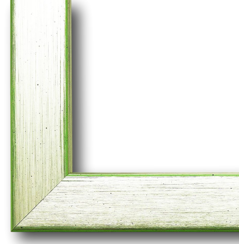 Bilderrahmen Erlangen Silber Grün 80x120 cm
