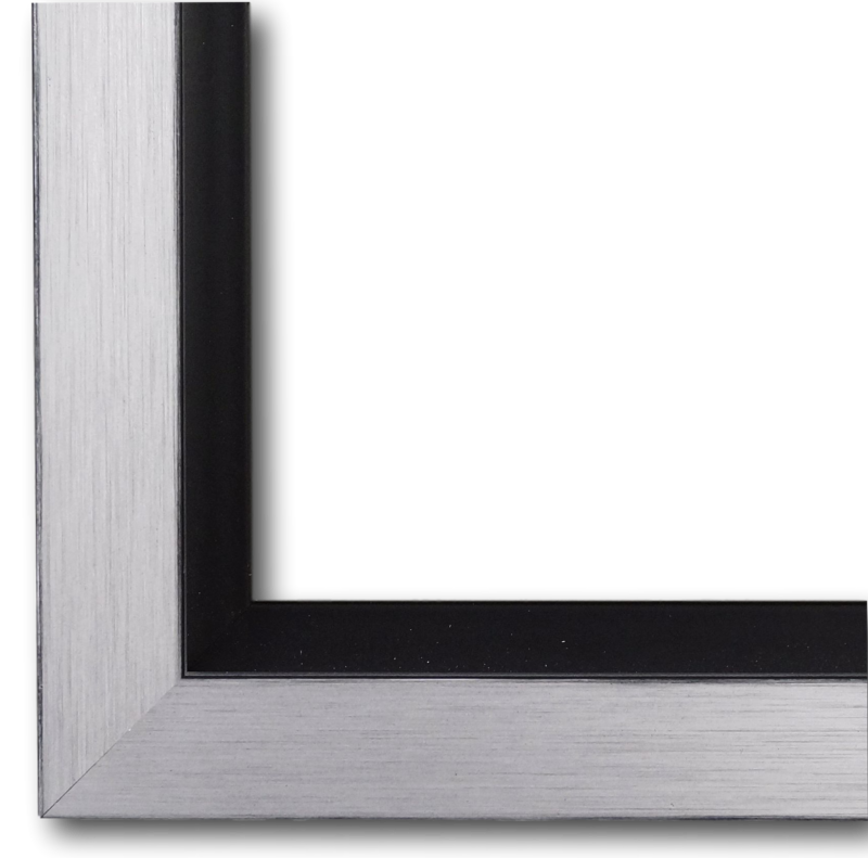Bilderrahmen Herzogenaurach Silber Schwarz 60x90 cm