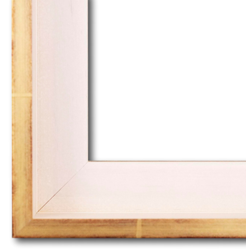 Schattenfugenrahmen Kitzingen Weiß Gold 50x60 cm Schattenfugenrahmen Kitzingen Weiß Gold 50x60 cm