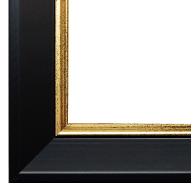Bilderrahmen Ismaning Schwarz Gold DIN A0 cm