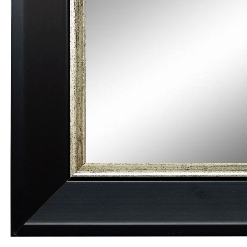 Wandspiegel Ismaning Schwarz Silber 50x70 cm Wandspiegel Ismaning Schwarz Silber 50x70 cm