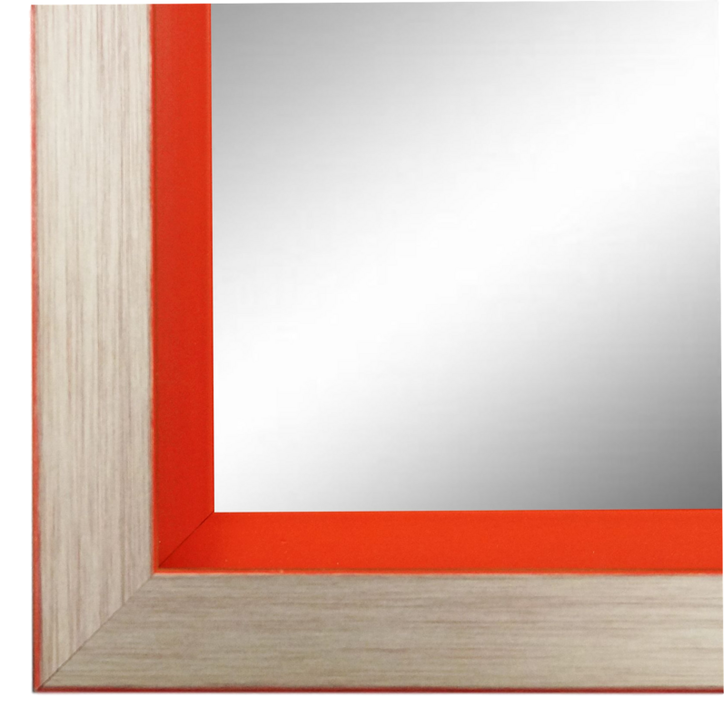 Wandspiegel Herzogenaurach Silber Rot 70x90 cm Wandspiegel Herzogenaurach Silber Rot 70x90 cm