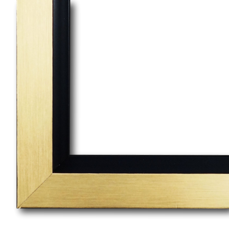 Bilderrahmen Herzogenaurach Gold Schwarz 80x120 cm