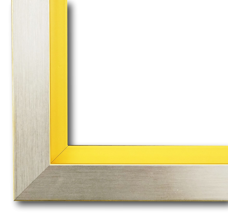 Bilderrahmen Herzogenaurach Silber Gelb 80x120 cm