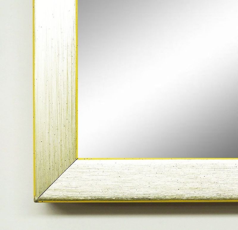 Wandspiegel Erlangen Silber Gelb 100x120 cm Wandspiegel Erlangen Silber Gelb 100x120 cm