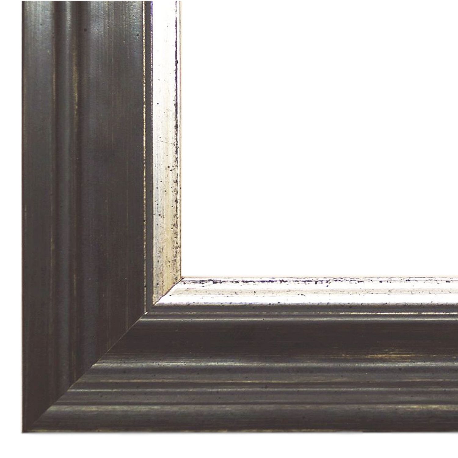 Wandspiegel Günzburg Schwarz Echt-Silber 50x60 cm