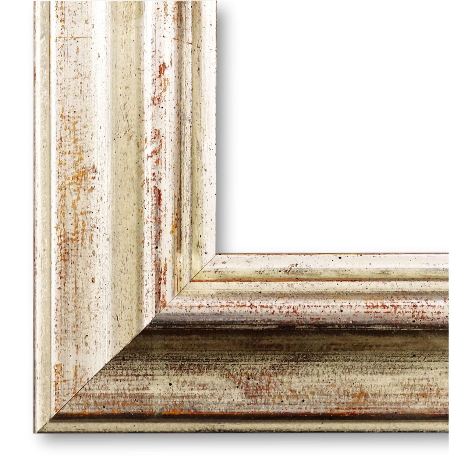 Wandspiegel Miesbach Echt-Weissgold 50x70 cm