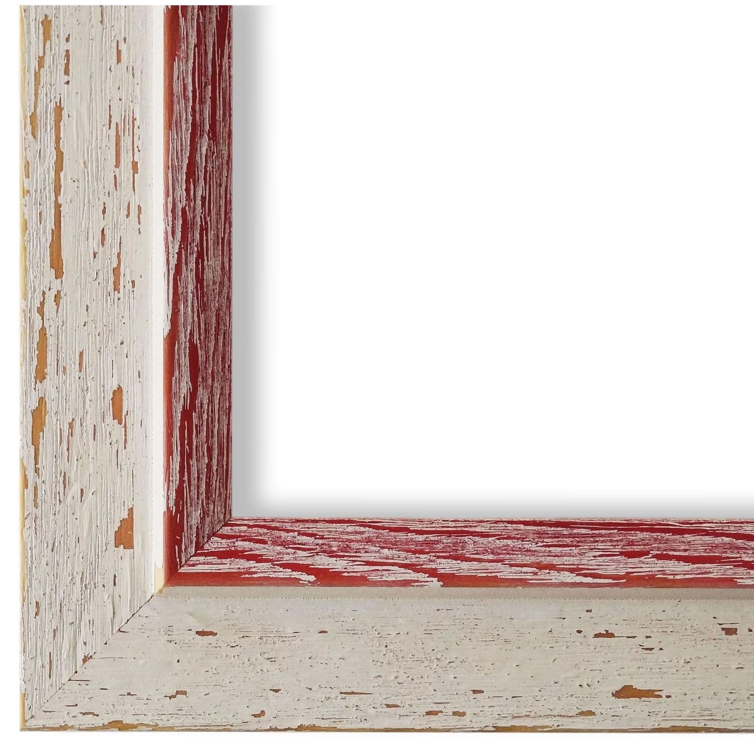 Bilderrahmen Schwabach Weiß Beige Rot 30x40 cm