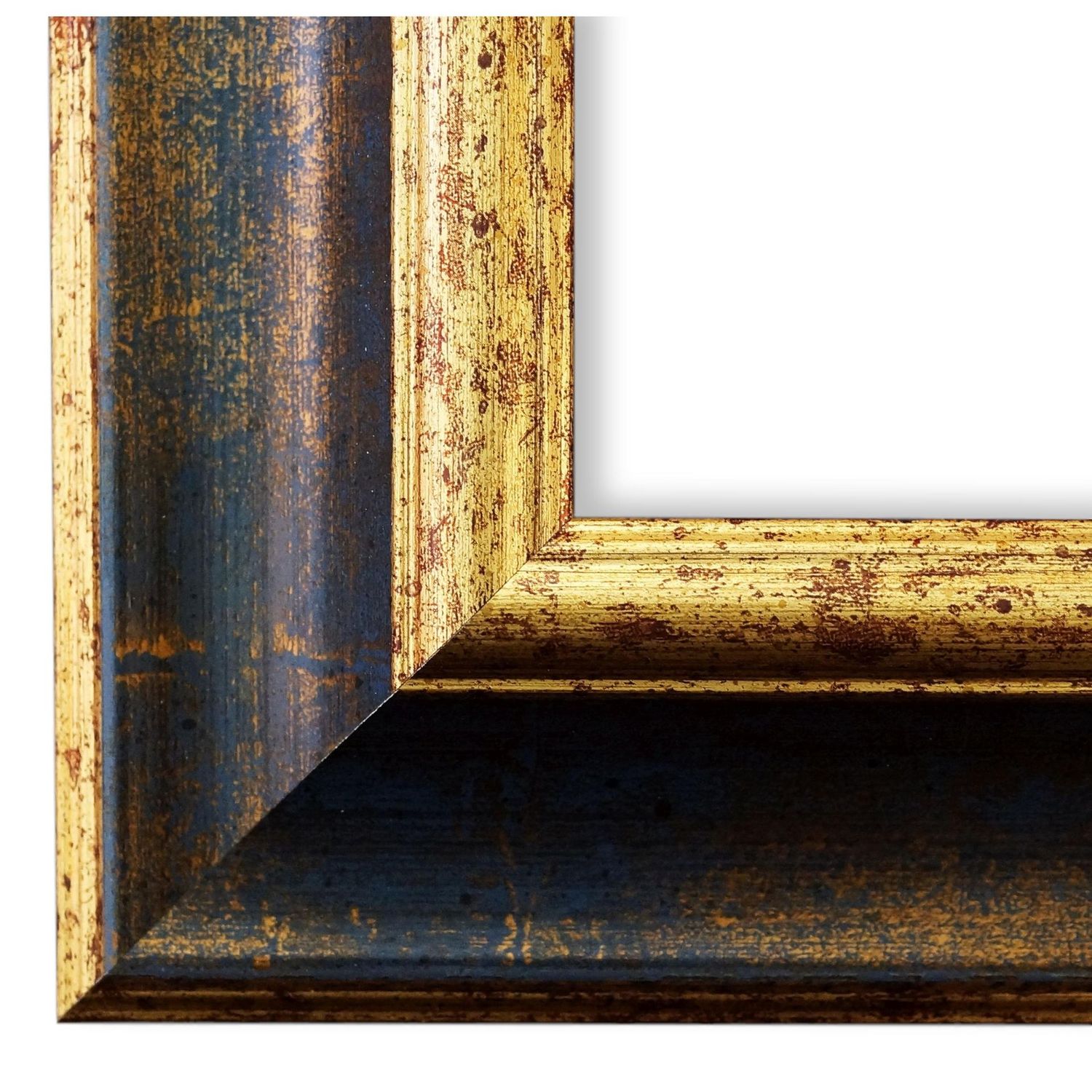 Bilderrahmen Schweinfurt Blau Gold 70x100 cm