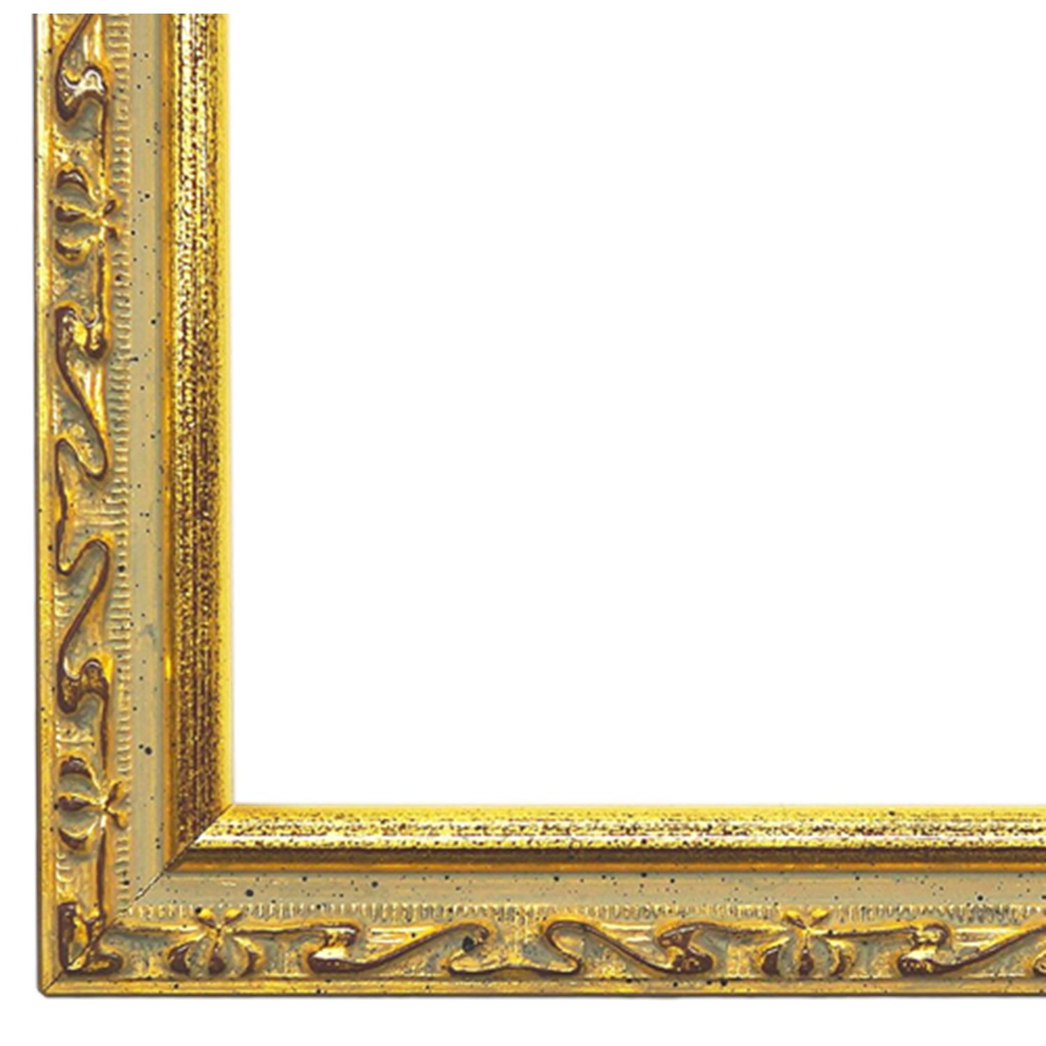 Bilderrahmen mit Museumsglas Aschaffenburg gold verziert 28x35 cm