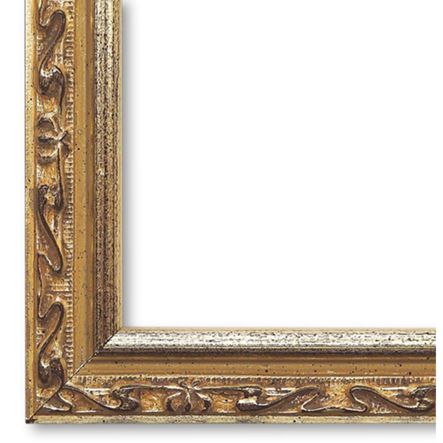 Bilderrahmen mit Museumsglas Aschaffenburg silber verziert 15x20 cm