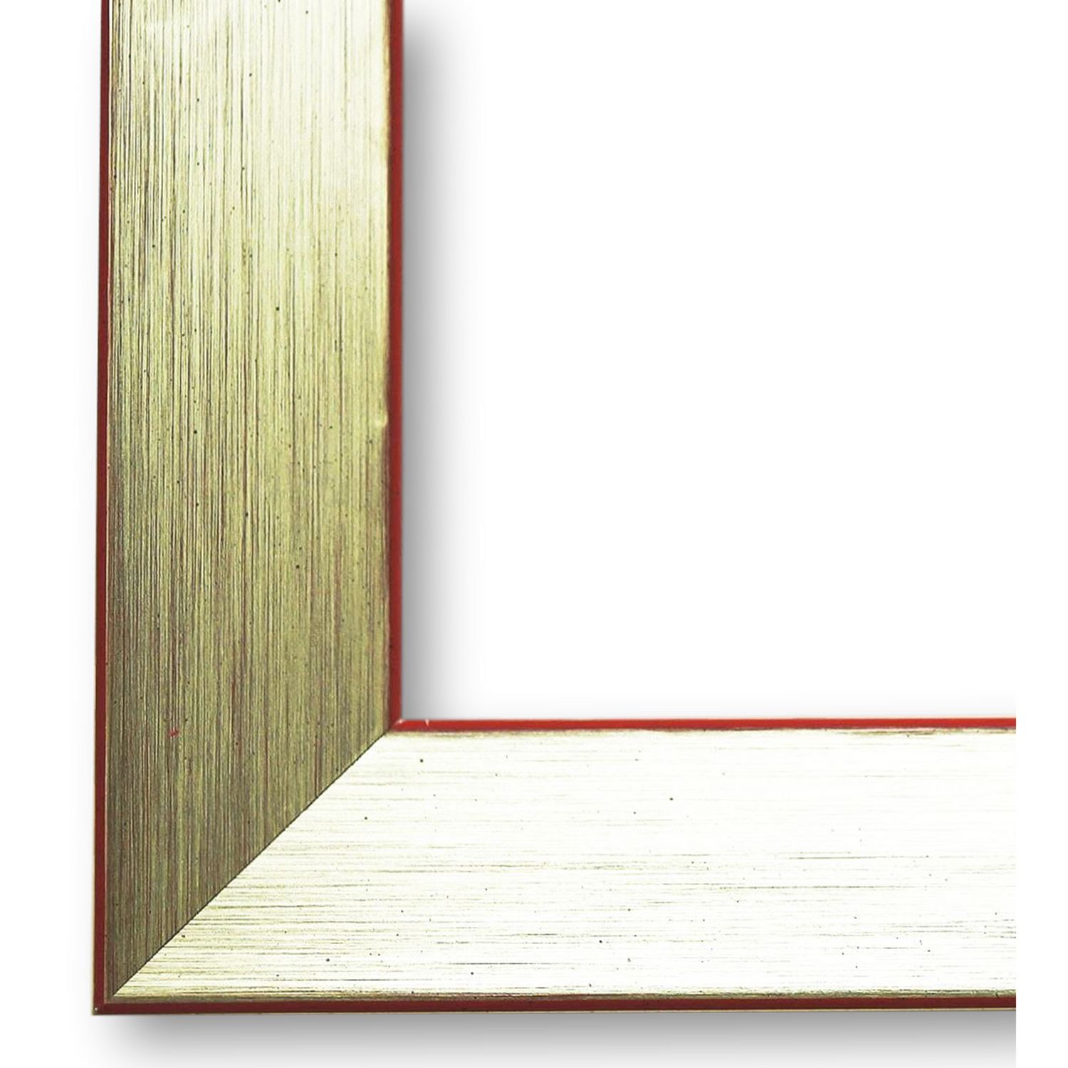 Bilderrahmen mit Museumsglas Füssen silber rot DIN A4 cm