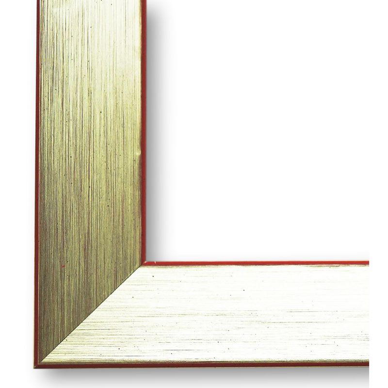 Bilderrahmen mit Museumsglas Füssen silber rot DIN A2 cm