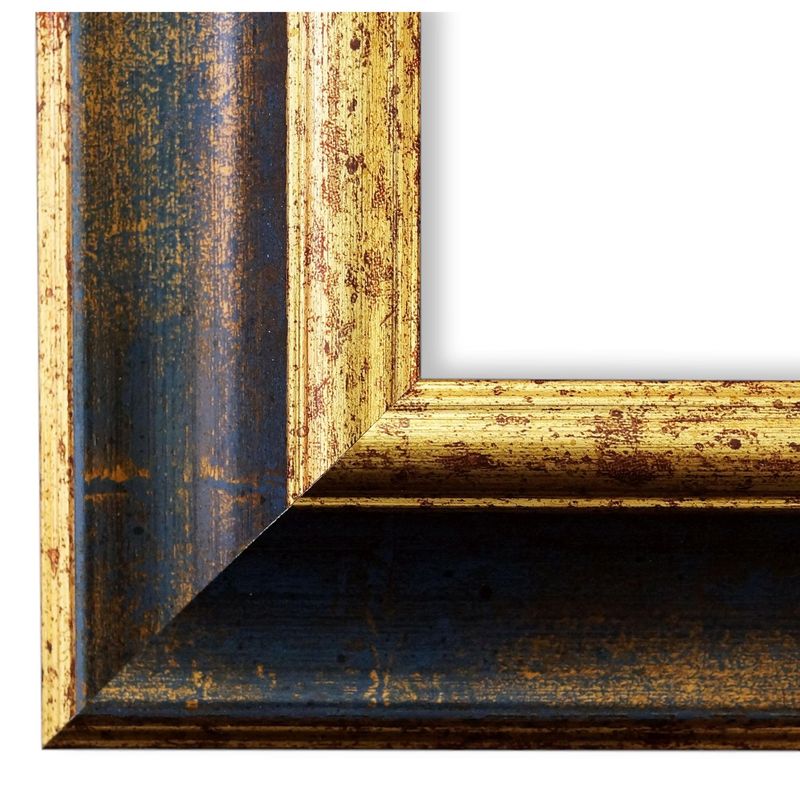 Bilderrahmen mit Museumsglas Schweinfurt Blau Gold 60x80 cm