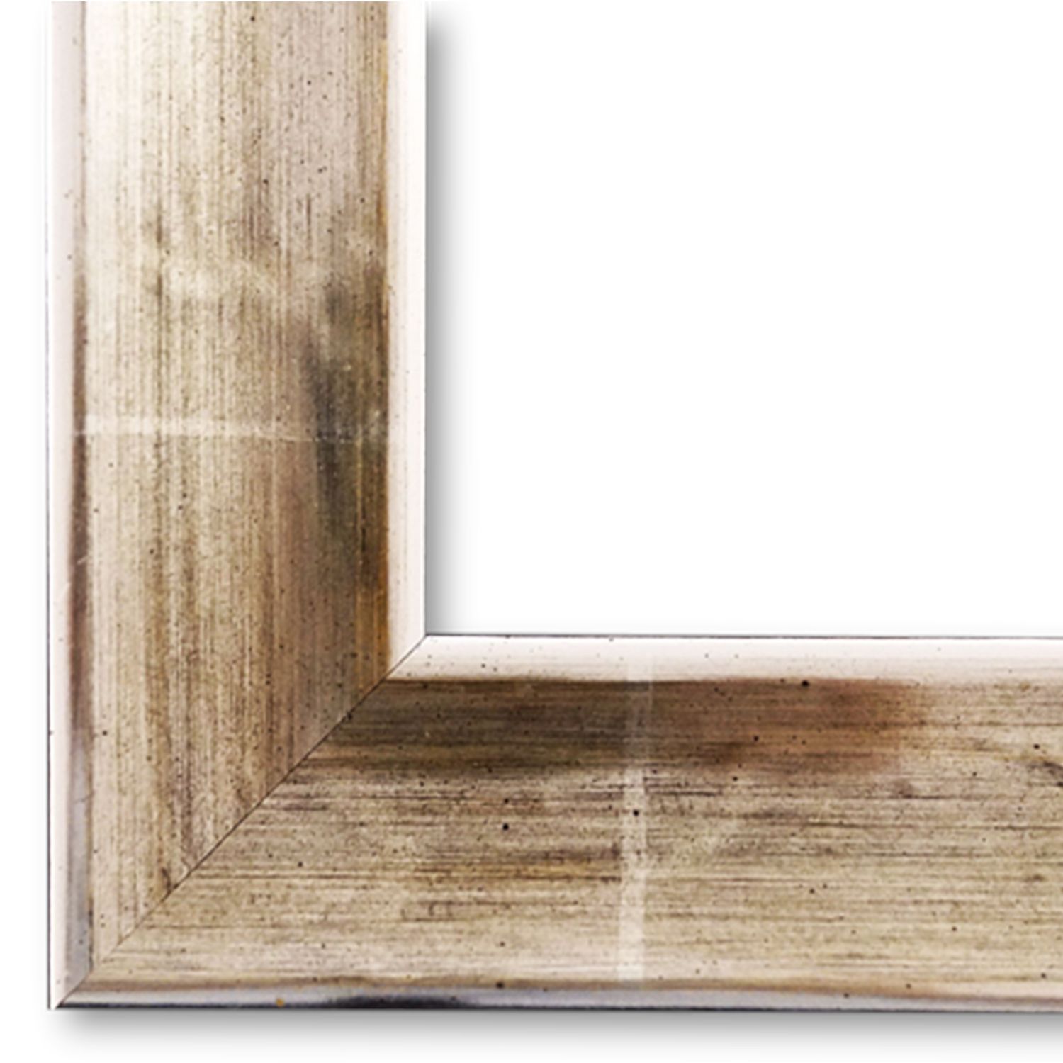 Bilderrahmen mit Museumsglas Kupferberg Echt-Weissgold 100x140 cm