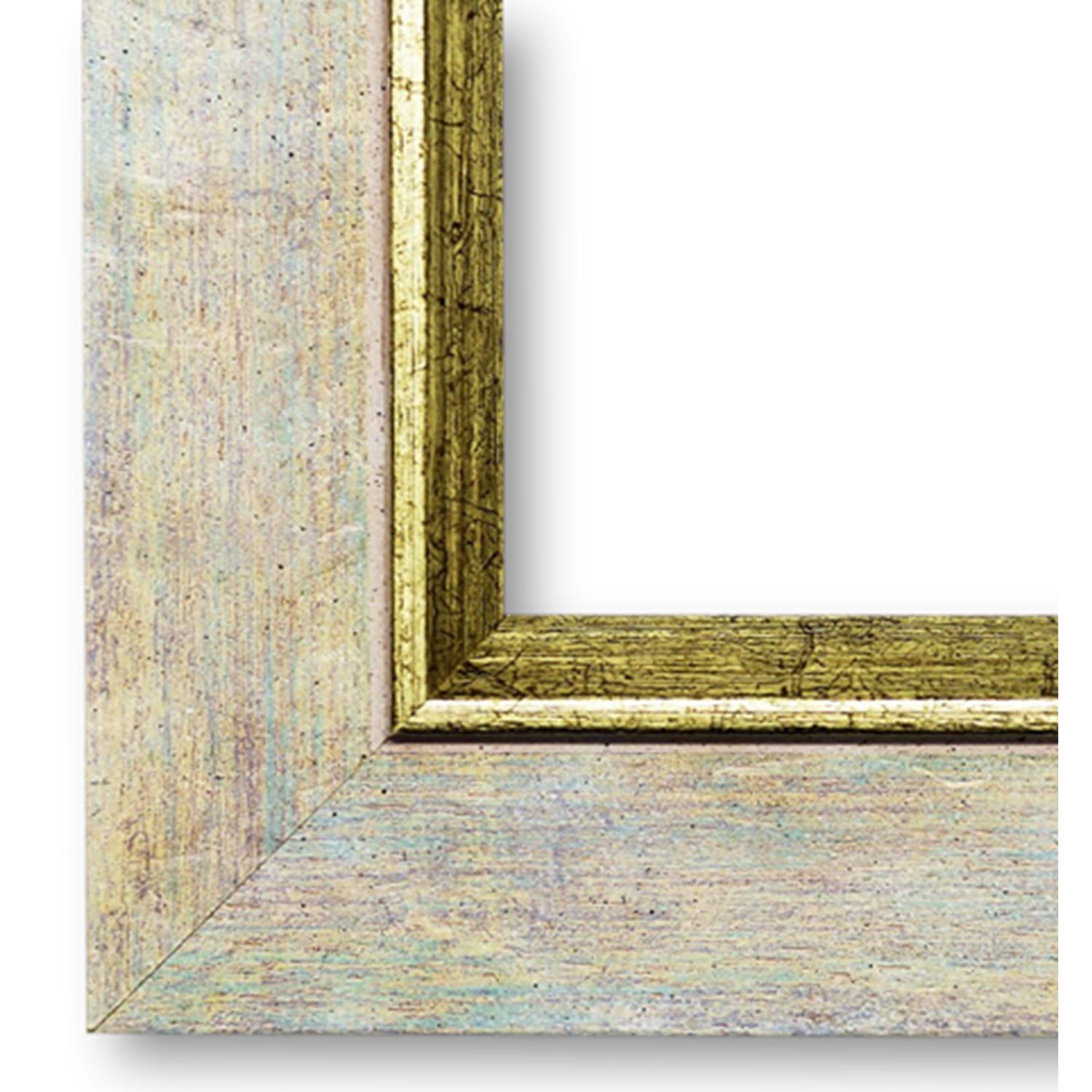Bilderrahmen mit Museumsglas Ludwigsstadt Beige Silber DIN A0 cm