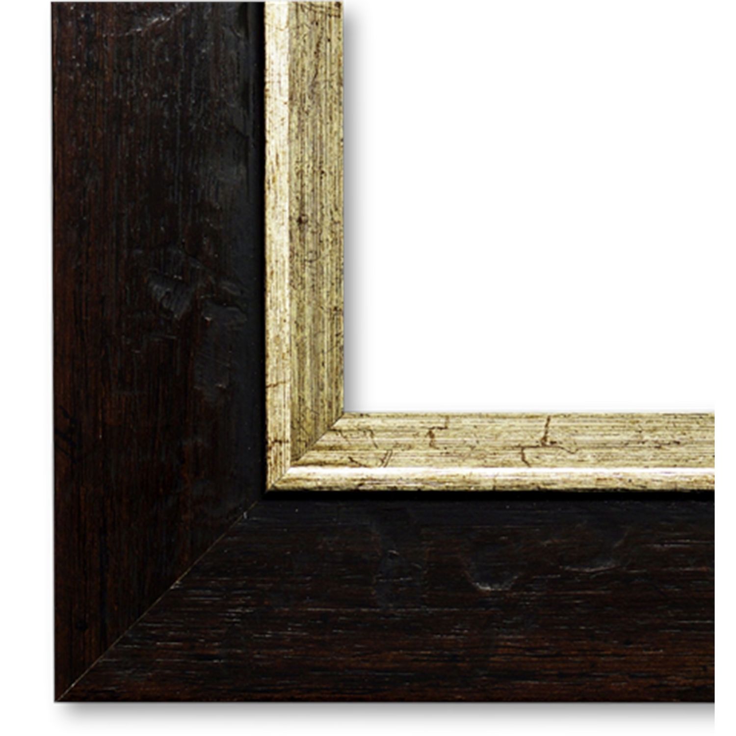 Bilderrahmen mit Museumsglas Ludwigsstadt Braun Silber DIN A1 cm