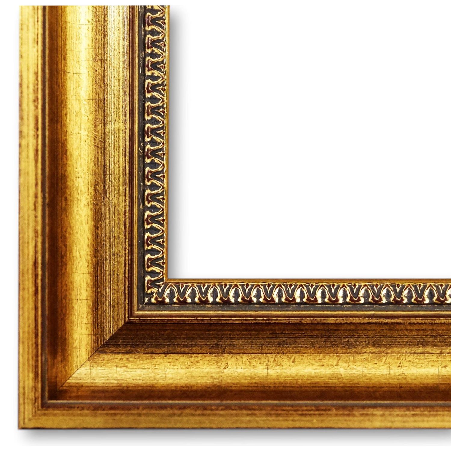 Bilderrahmen mit Museumsglas Lindberg Gold verziert 80x120 cm