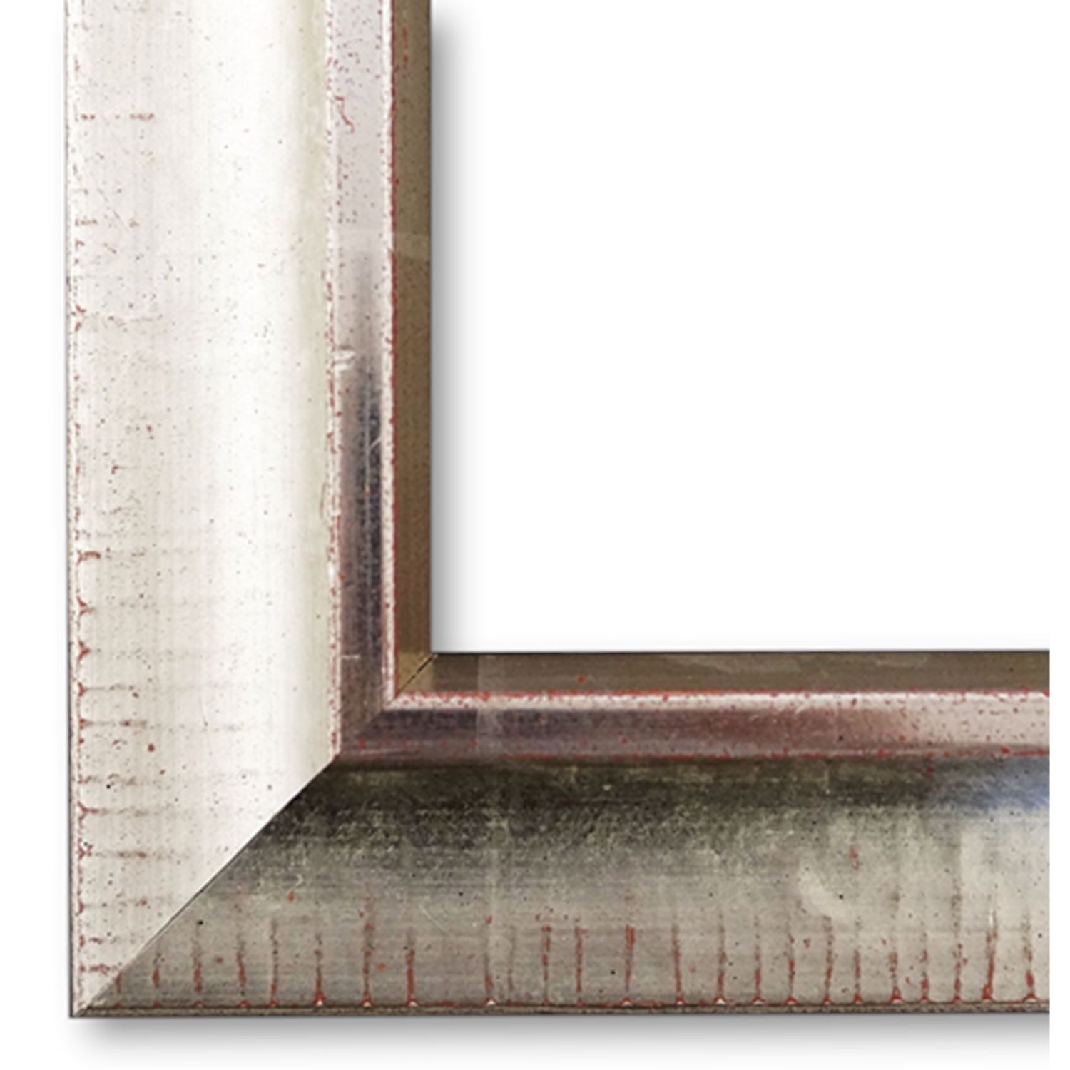 Bilderrahmen mit Museumsglas Kronach Echt-Weissgold 100x140 cm