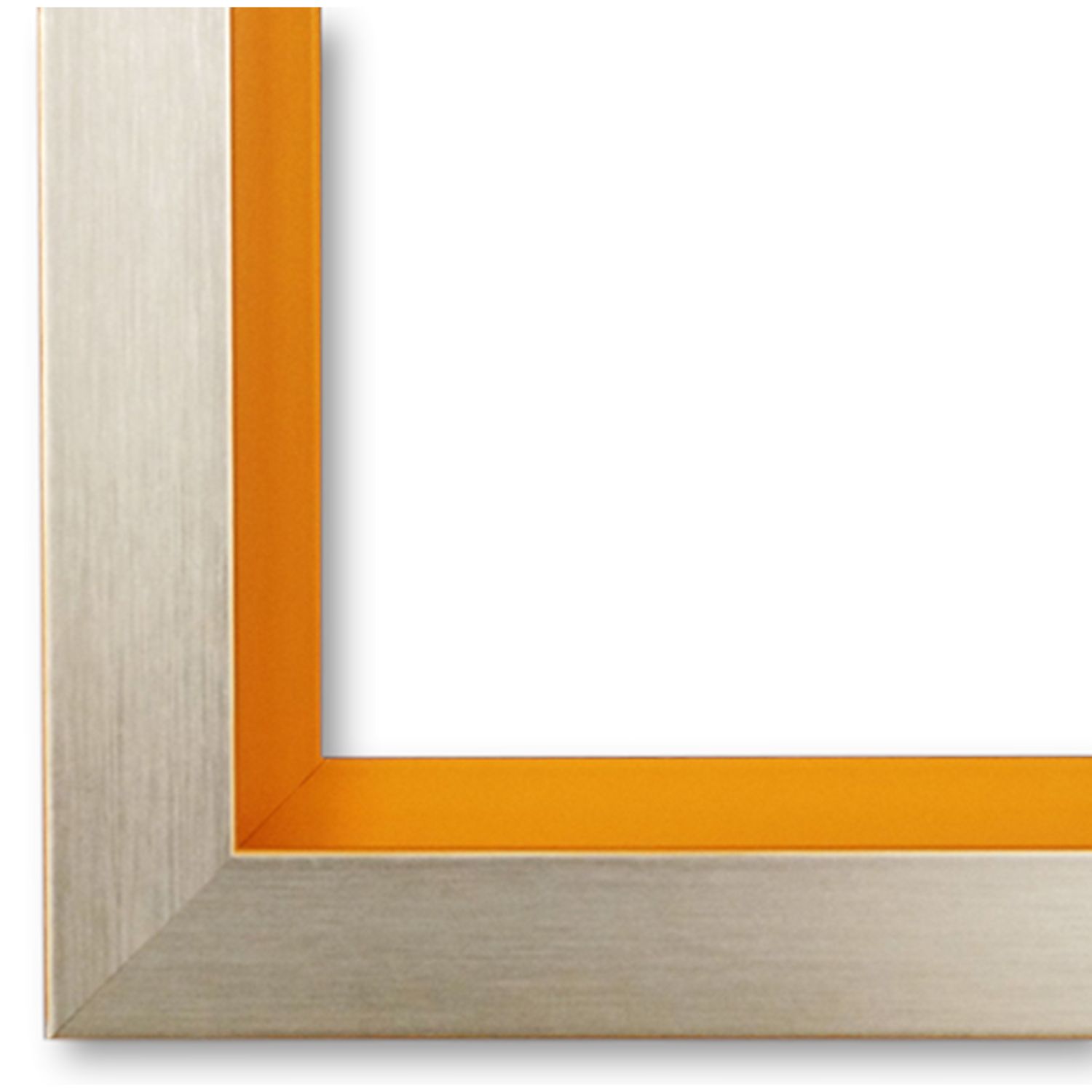Bilderrahmen mit Museumsglas Herzogenaurach Silber Orange 70x100 cm