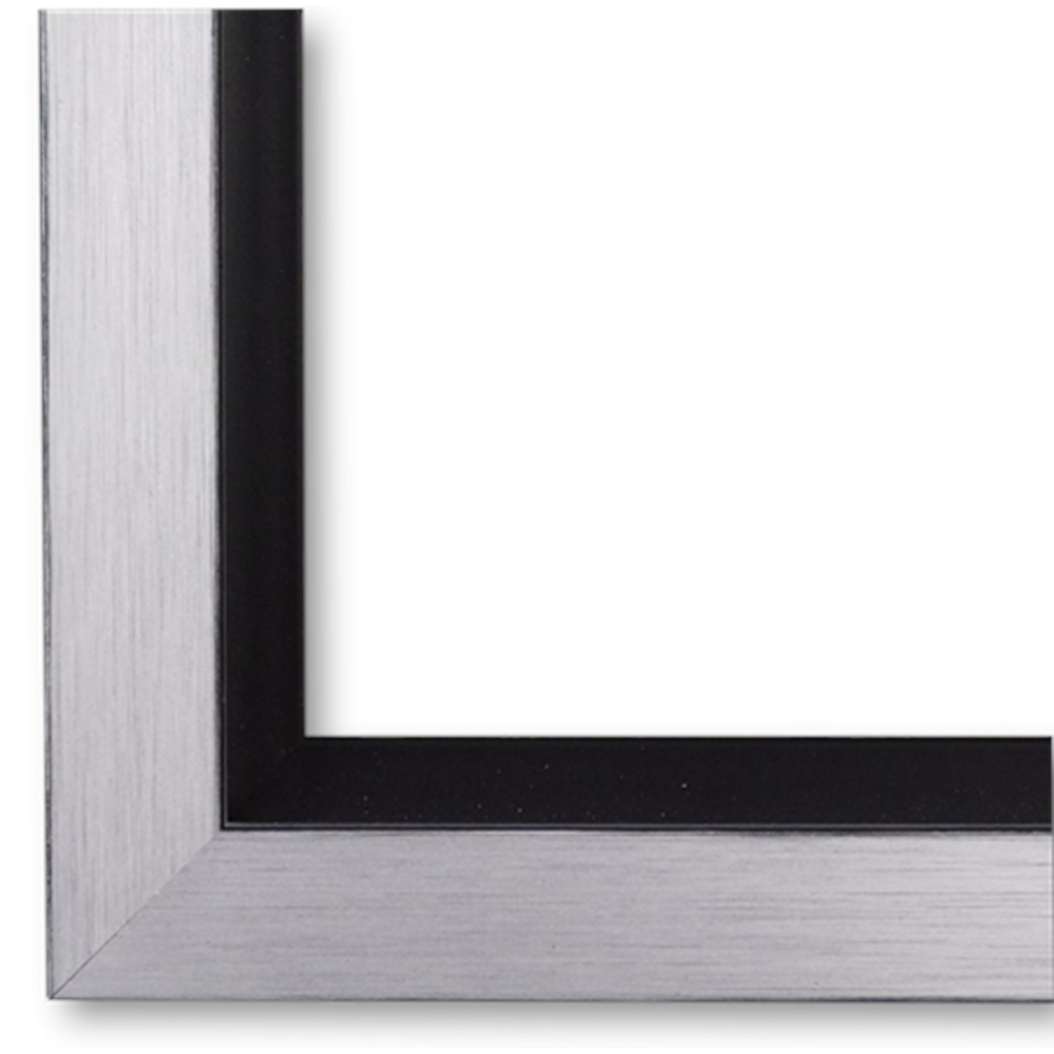 Bilderrahmen mit Museumsglas Herzogenaurach Silber Schwarz DIN A1 cm